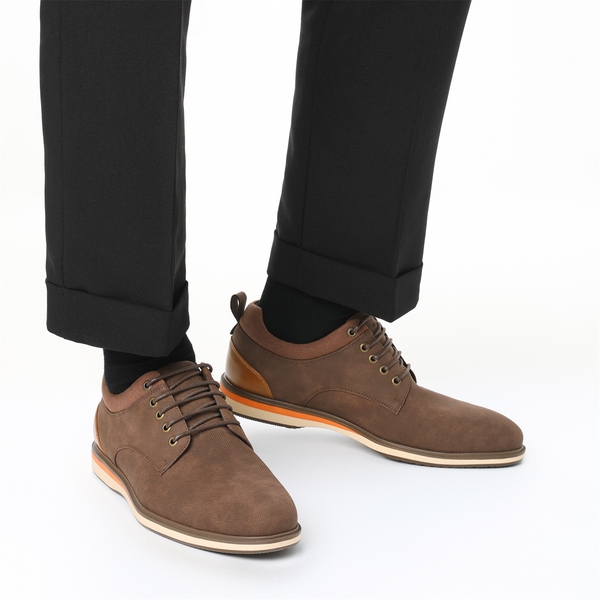 Men's Business Casual Oxford Shoes - BROWN - 1